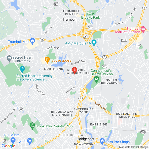 Dreamworld Marketing LLC location map: Pitt Street, Bridgeport, CT