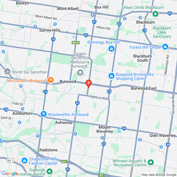 Melbourne Carpet Flooring location map: 42 Station St, Box Hill, VIC